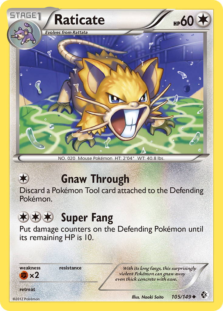 Raticate (105/149) [Black & White: Boundaries Crossed] | Total Play