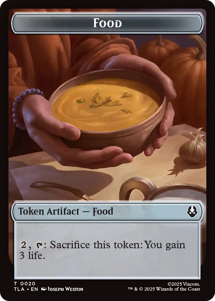 Food (0020) // Ally (0007) Double-Sided Token [Avatar: The Last Airbender Tokens] | Total Play