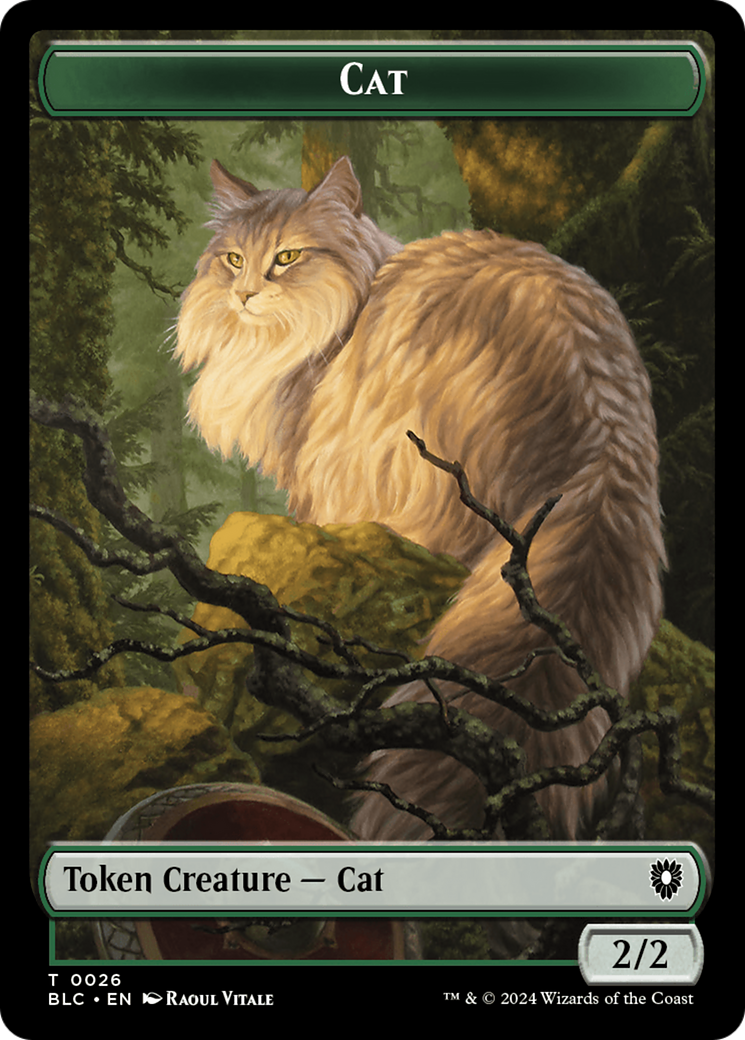 Elemental // Cat Double-Sided Token [Bloomburrow Commander Tokens] | Total Play