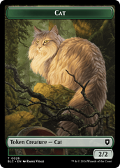 Elemental // Cat Double-Sided Token [Bloomburrow Commander Tokens] | Total Play