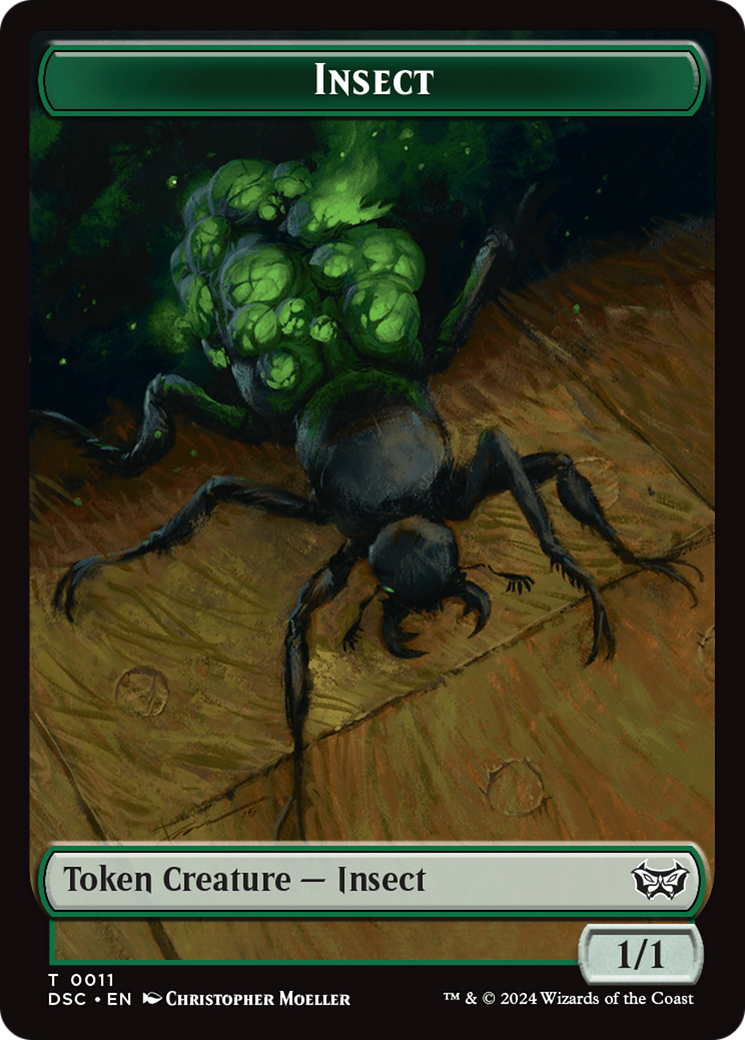 Insect (0011) // Shapeshifter Double-Sided Token [Duskmourn: House of Horror Commander Tokens] | Total Play