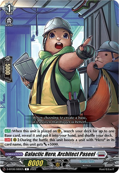 Galactic Hero, Architect Paseel (D-BT06/080EN) [Blazing Dragon Reborn] | Total Play