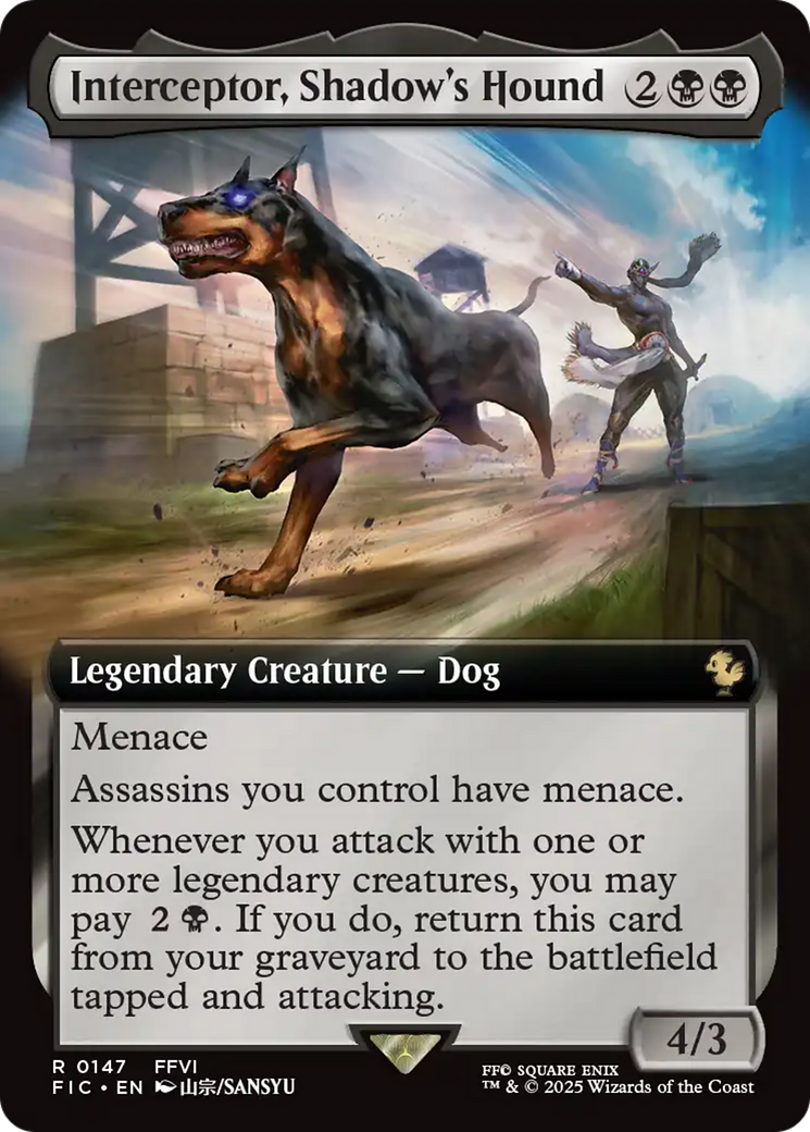 Interceptor, Shadow's Hound (Extended Art) [FINAL FANTASY Commander] | Total Play