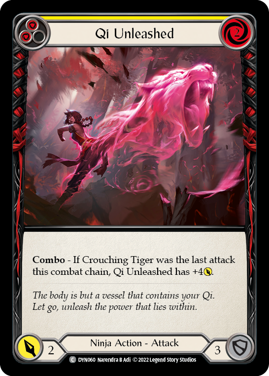 Qi Unleashed (Yellow) [DYN060] (Dynasty)  Rainbow Foil | Total Play