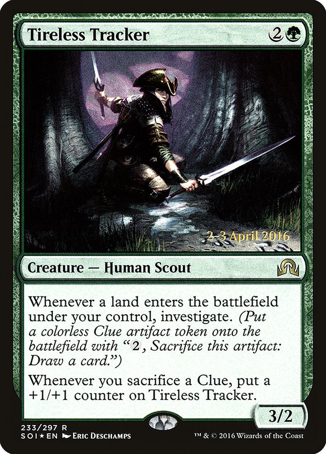 Tireless Tracker [Shadows over Innistrad Prerelease Promos] | Total Play