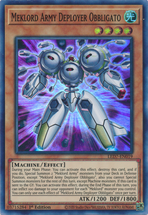 Meklord Army Deployer Obbligato [LED7-EN019] Super Rare | Total Play