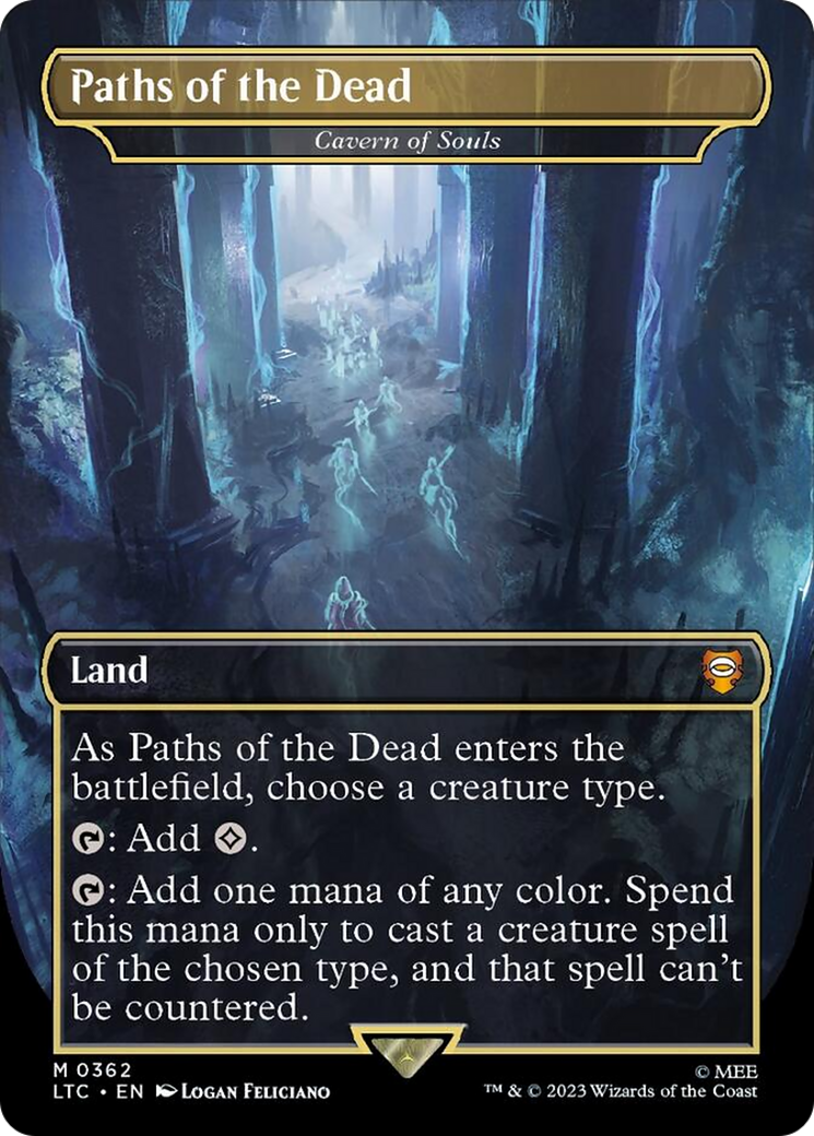 Paths of the Dead - Cavern of Souls (Borderless) (Surge Foil Realms and Relics) [The Lord of the Rings: Tales of Middle-Earth Commander] | Total Play