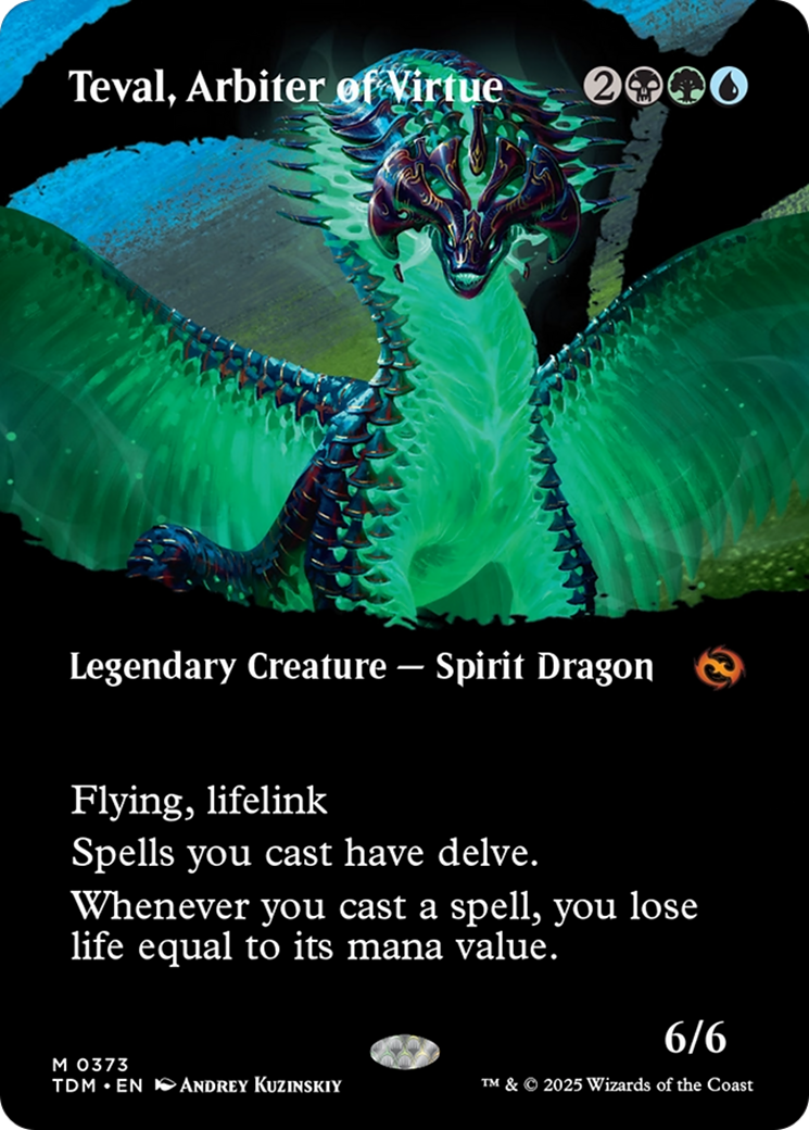 Teval, Arbiter of Virtue (Borderless) [Tarkir: Dragonstorm] | Total Play