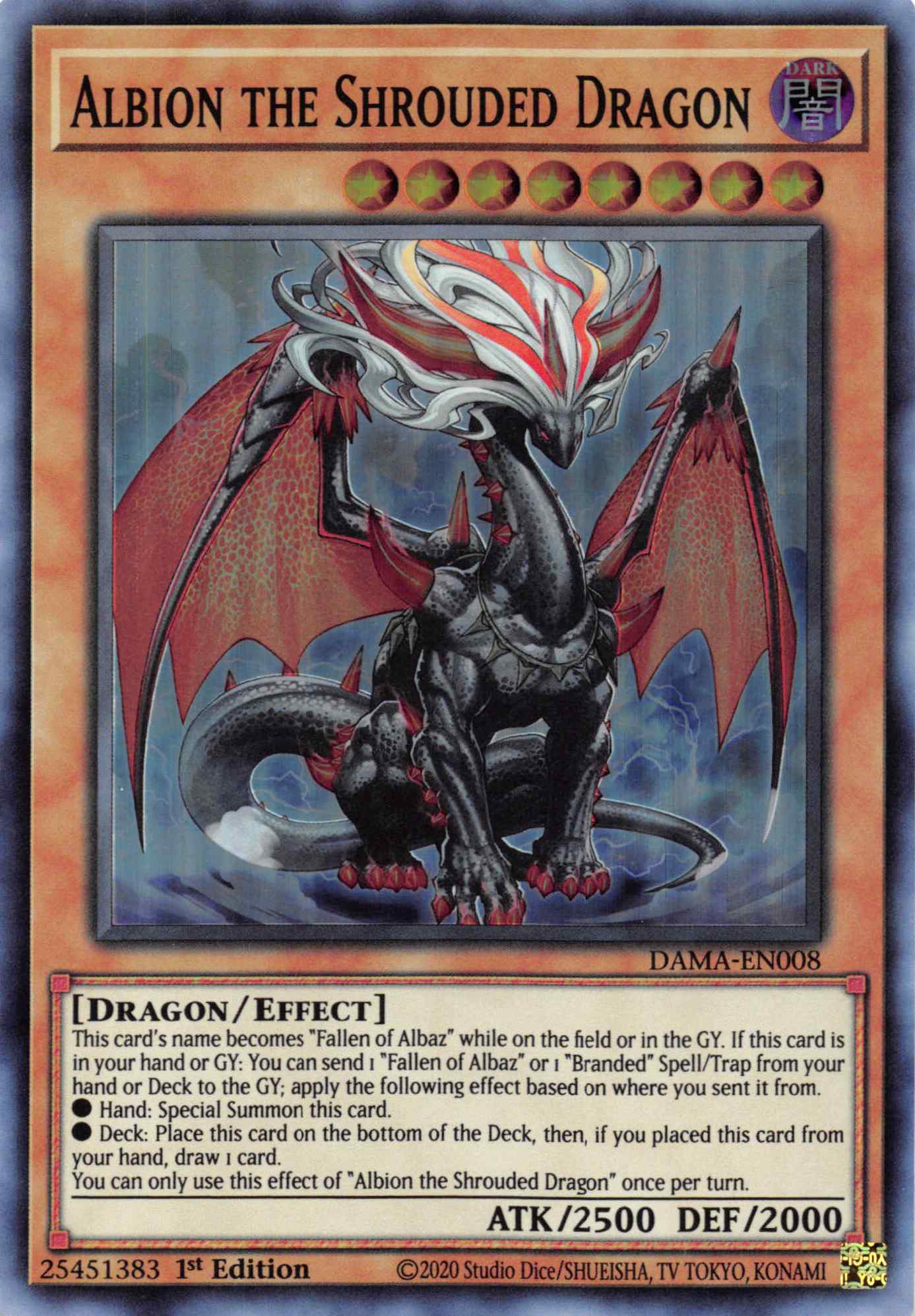 Albion the Shrouded Dragon [DAMA-EN008] Super Rare | Total Play
