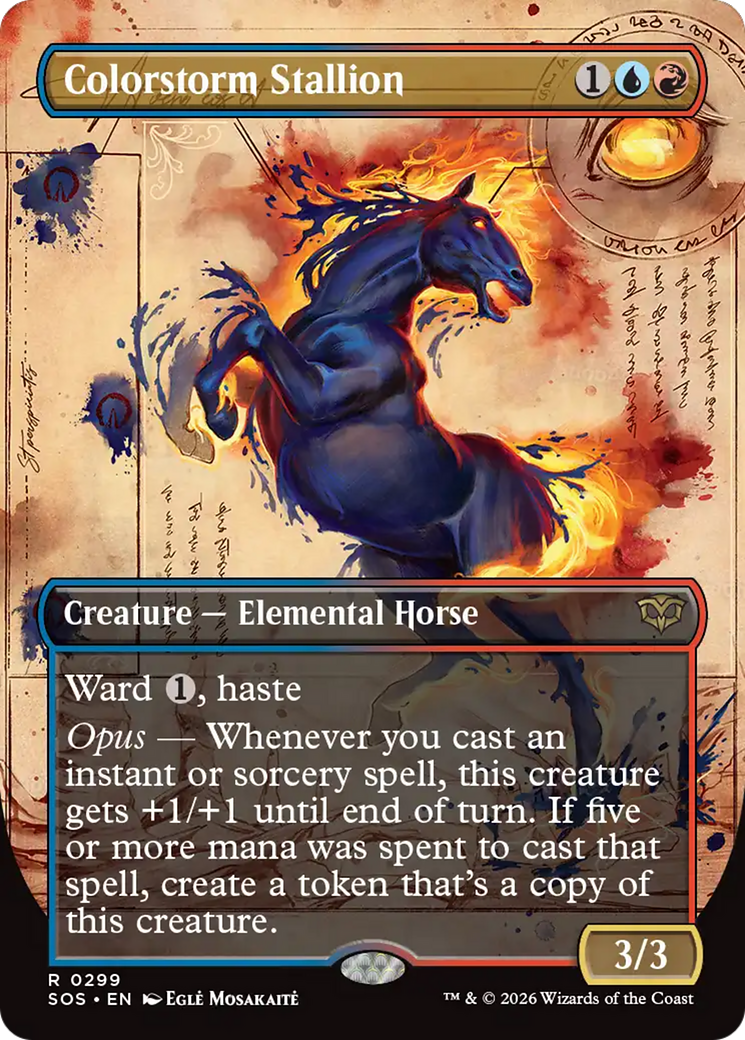 Colorstorm Stallion (Borderless) [Secrets of Strixhaven] | Total Play