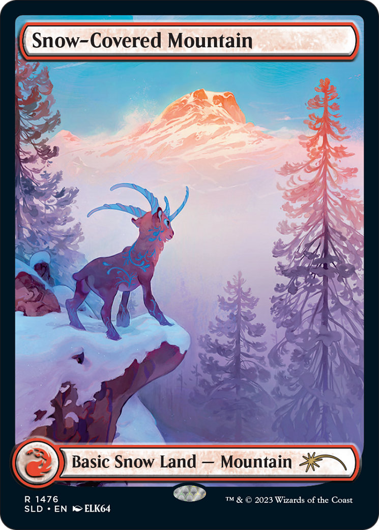 Snow-Covered Mountain (1476) (Rainbow Foil) [Secret Lair Drop Series] | Total Play