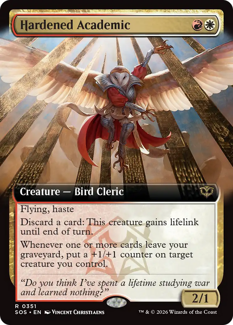 Hardened Academic (Extended Art) [Secrets of Strixhaven] | Total Play