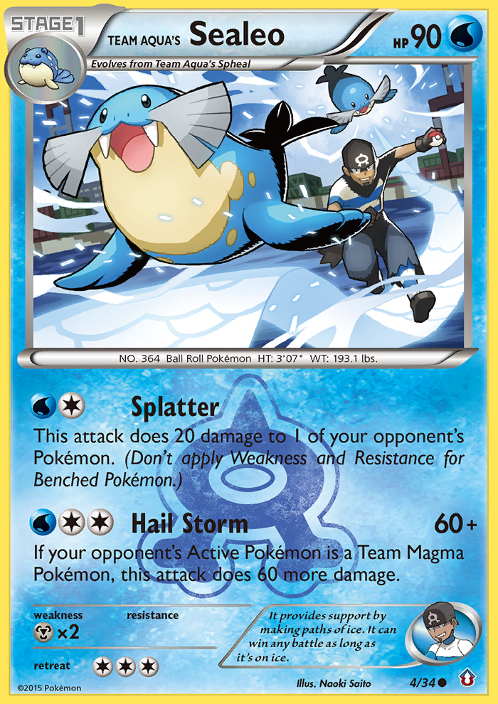Team Aqua's Sealeo (4/34) [XY: Double Crisis] | Total Play