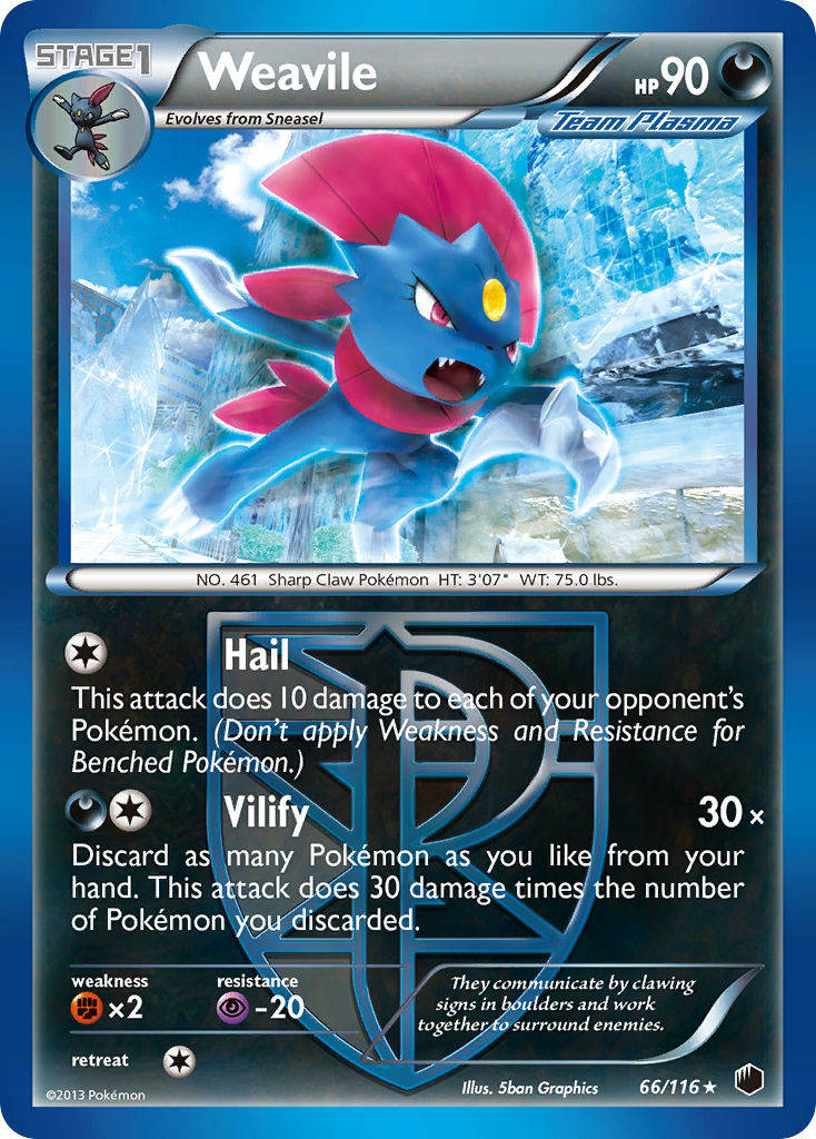 Weavile (66/116) [Black & White: Plasma Freeze] | Total Play