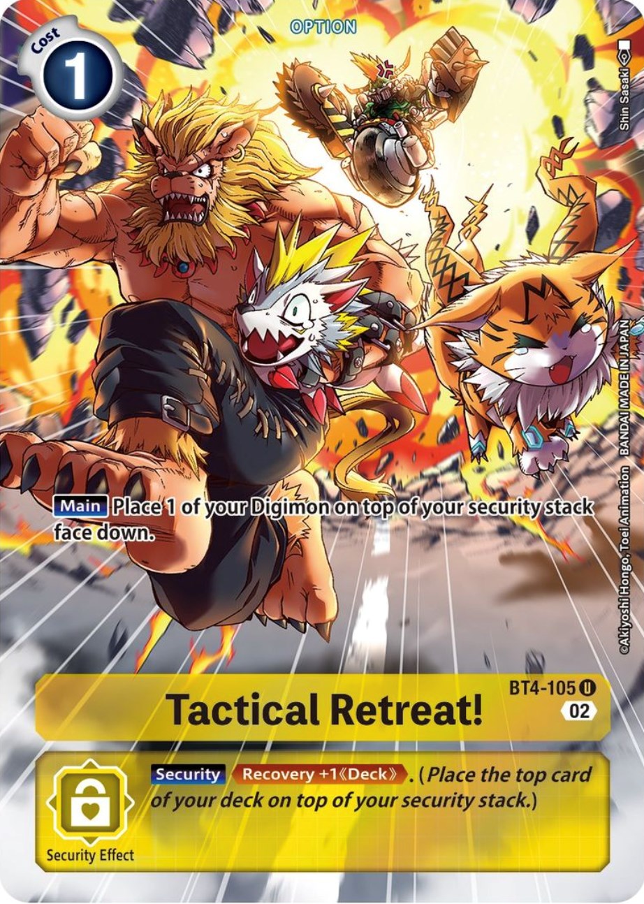 Tactical Retreat! [BT4-105] (Alternate Art) [Starter Deck: Beelzemon Advanced Deck Set] | Total Play