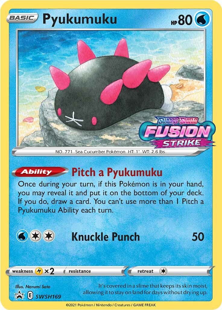 Pyukumuku (SWSH169) (Prerelease Promo) [Sword & Shield: Black Star Promos] | Total Play