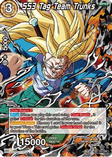 SS3 Tag Team Trunks (DB1-103) [Tournament Promotion Cards] | Total Play