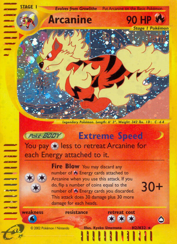 Arcanine (H2/H32) [Aquapolis] | Total Play