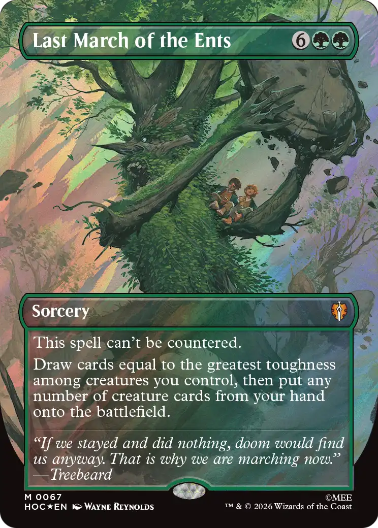 Last March of the Ents (Borderless) (Surge Foil) [The Hobbit: Eternal-Legal] | Total Play