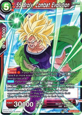 SS Broly, Combat Evolution (BT11-015) [Vermilion Bloodline 2nd Edition] | Total Play