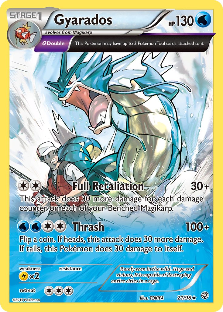 Gyarados (21/98) (Cosmos Holo) (Theme Deck Exclusive) [XY: Ancient Origins] | Total Play