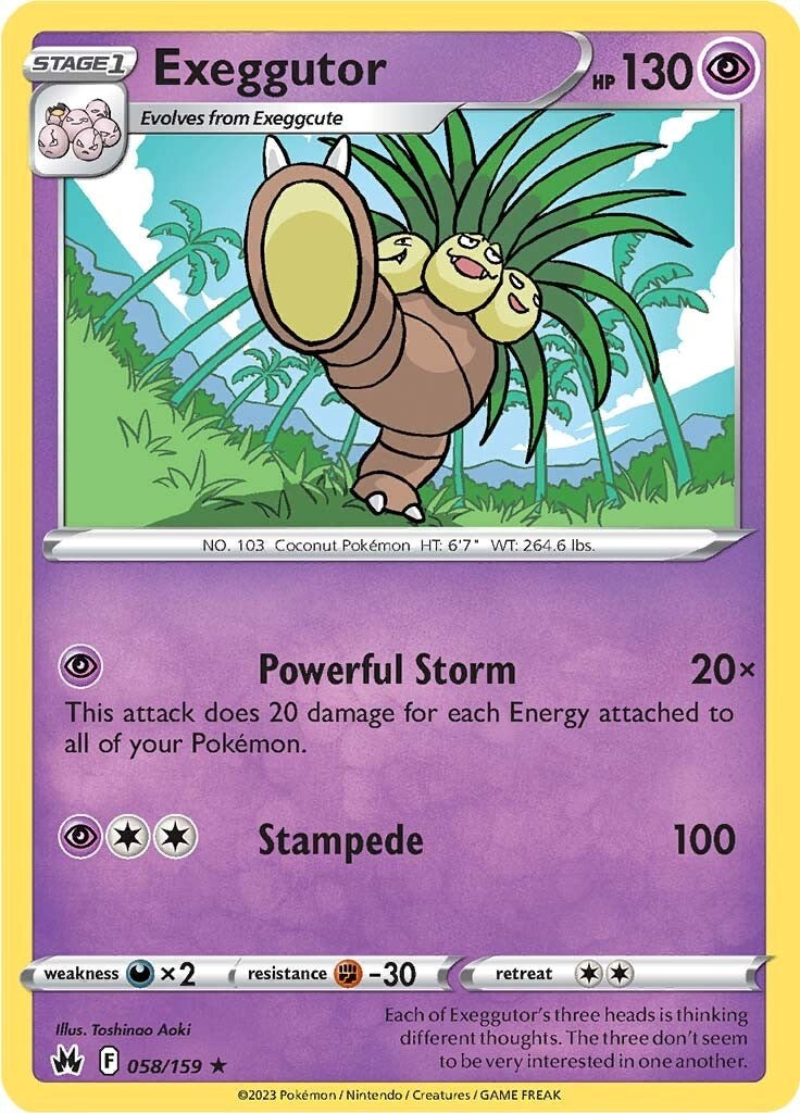 Exeggutor (058/159) [Sword & Shield: Crown Zenith] | Total Play