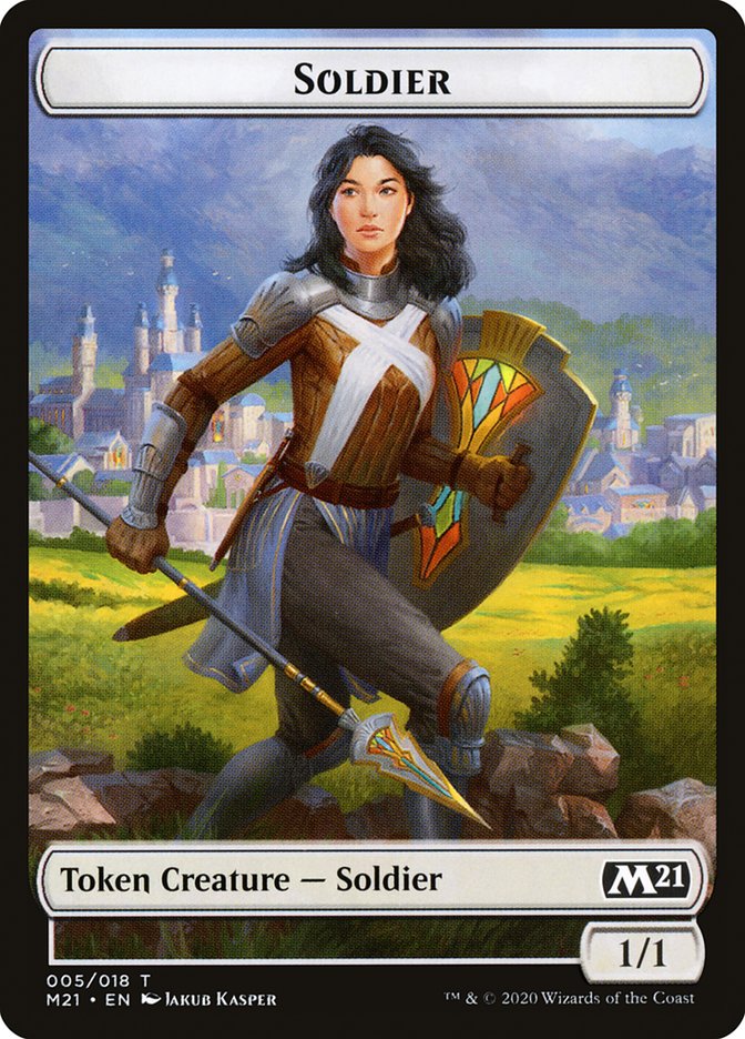 Demon // Soldier Double-Sided Token [Core Set 2021 Tokens] | Total Play