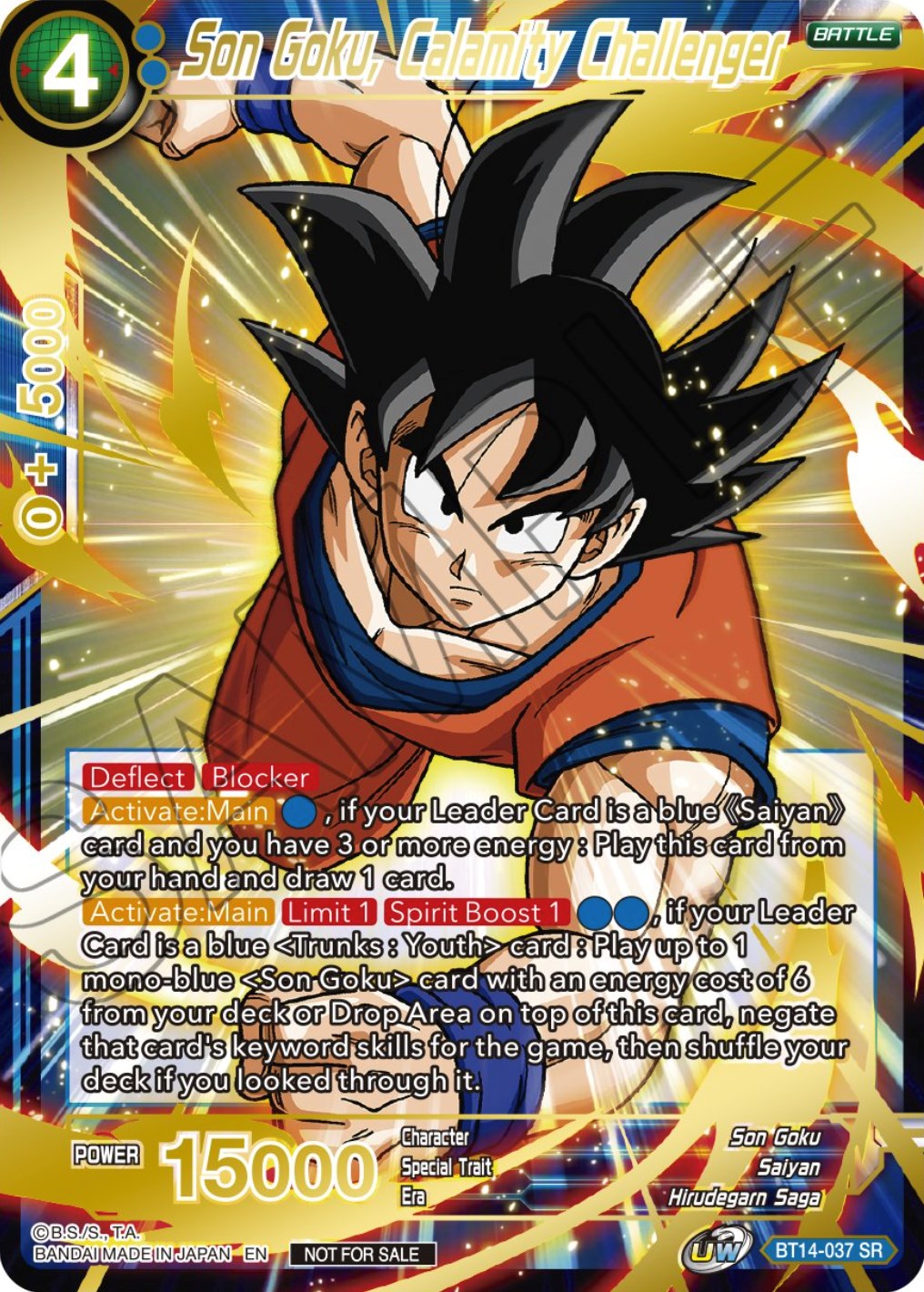 Son Goku, Calamity Challenger (BT14-037) [Tournament Promotion Cards] | Total Play