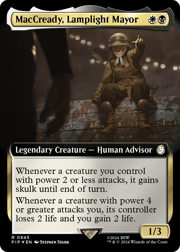 MacCready, Lamplight Mayor (Extended Art) (Surge Foil) [Fallout] | Total Play