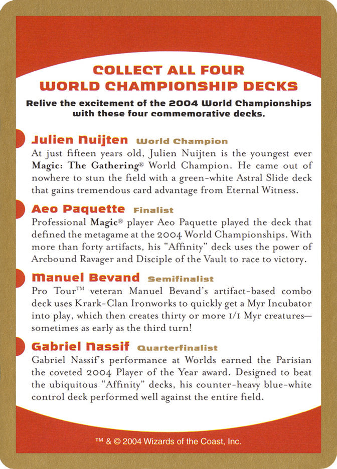 2004 World Championships Ad [World Championship Decks 2004] | Total Play