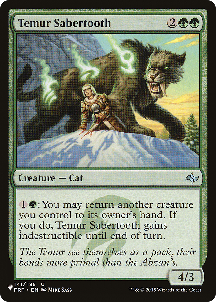 Temur Sabertooth [The List] | Total Play