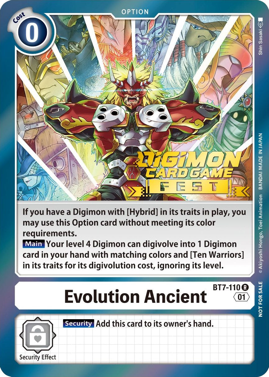 Evolution Ancient [BT7-110] (Digimon Card Game Fest 2022) [Next Adventure Promos] | Total Play