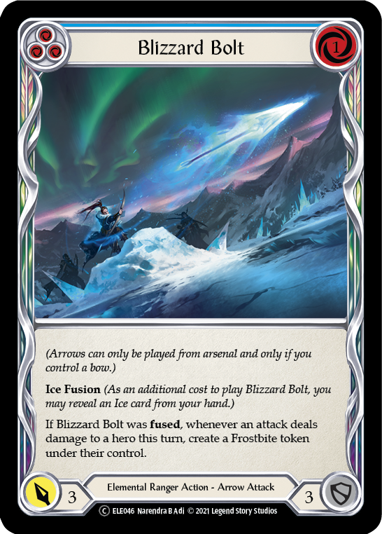 Blizzard Bolt (Blue) [U-ELE046] (Tales of Aria Unlimited)  Unlimited Normal | Total Play