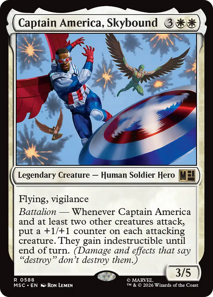 Captain America, Skybound [Marvel Super Heroes Commander] | Total Play