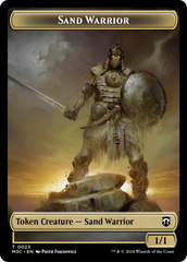Marit Lage // Sand Warrior Double-Sided Token [Modern Horizons 3 Commander Tokens] | Total Play