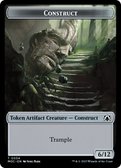 Phyrexian Golem // Construct Double-Sided Token [March of the Machine Commander Tokens] | Total Play