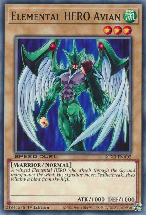 Elemental HERO Avian [SGX3-ENA02] Common | Total Play