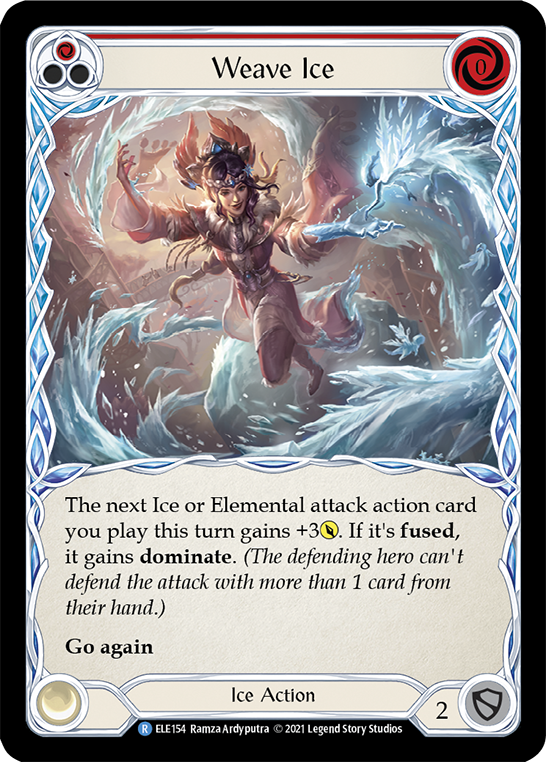 Weave Ice (Red) [ELE154] (Tales of Aria)  1st Edition Rainbow Foil | Total Play