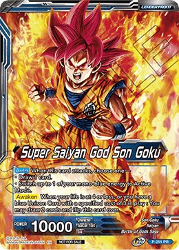 Super Saiyan God Son Goku // SSGSS Son Goku, Soul Striker Reborn (Gold Stamped) (P-211) [Promotion Cards] | Total Play