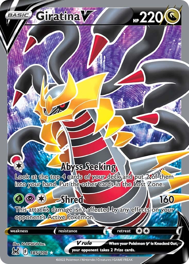 Giratina V (185/196) [Sword & Shield: Lost Origin] | Total Play