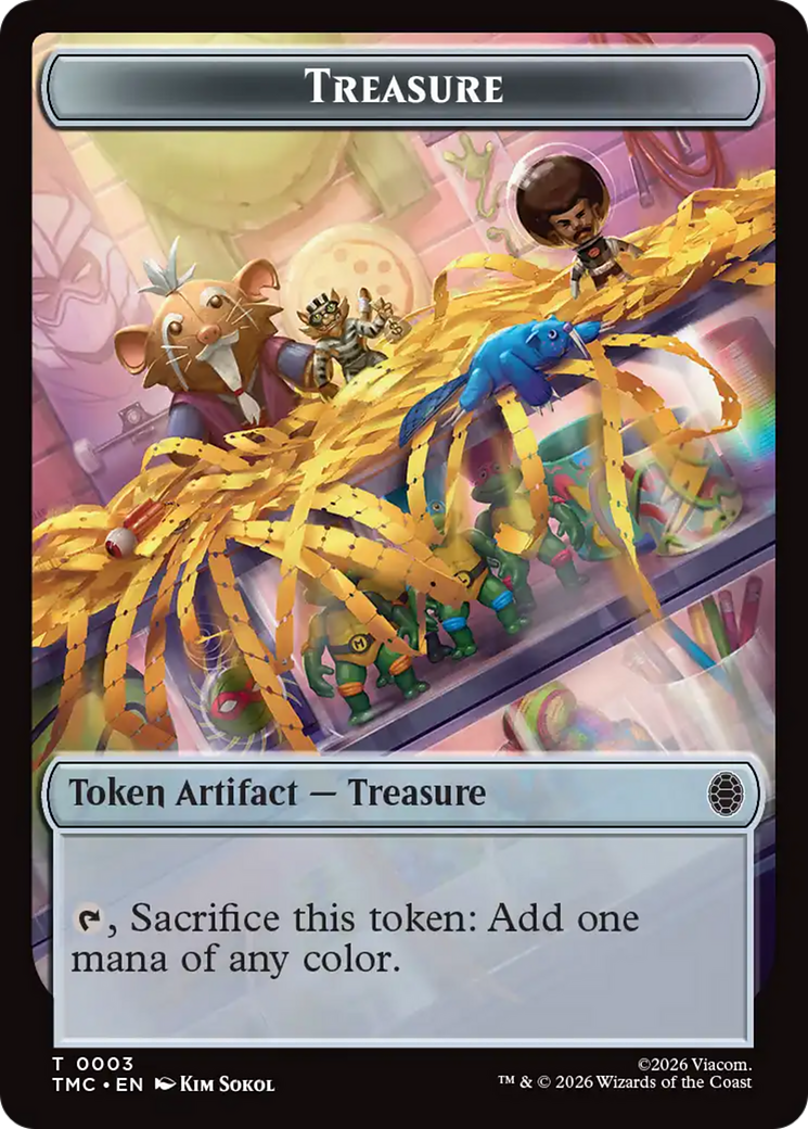 Treasure // Copy Double-Sided Token [Teenage Mutant Ninja Turtles Commander Tokens] | Total Play