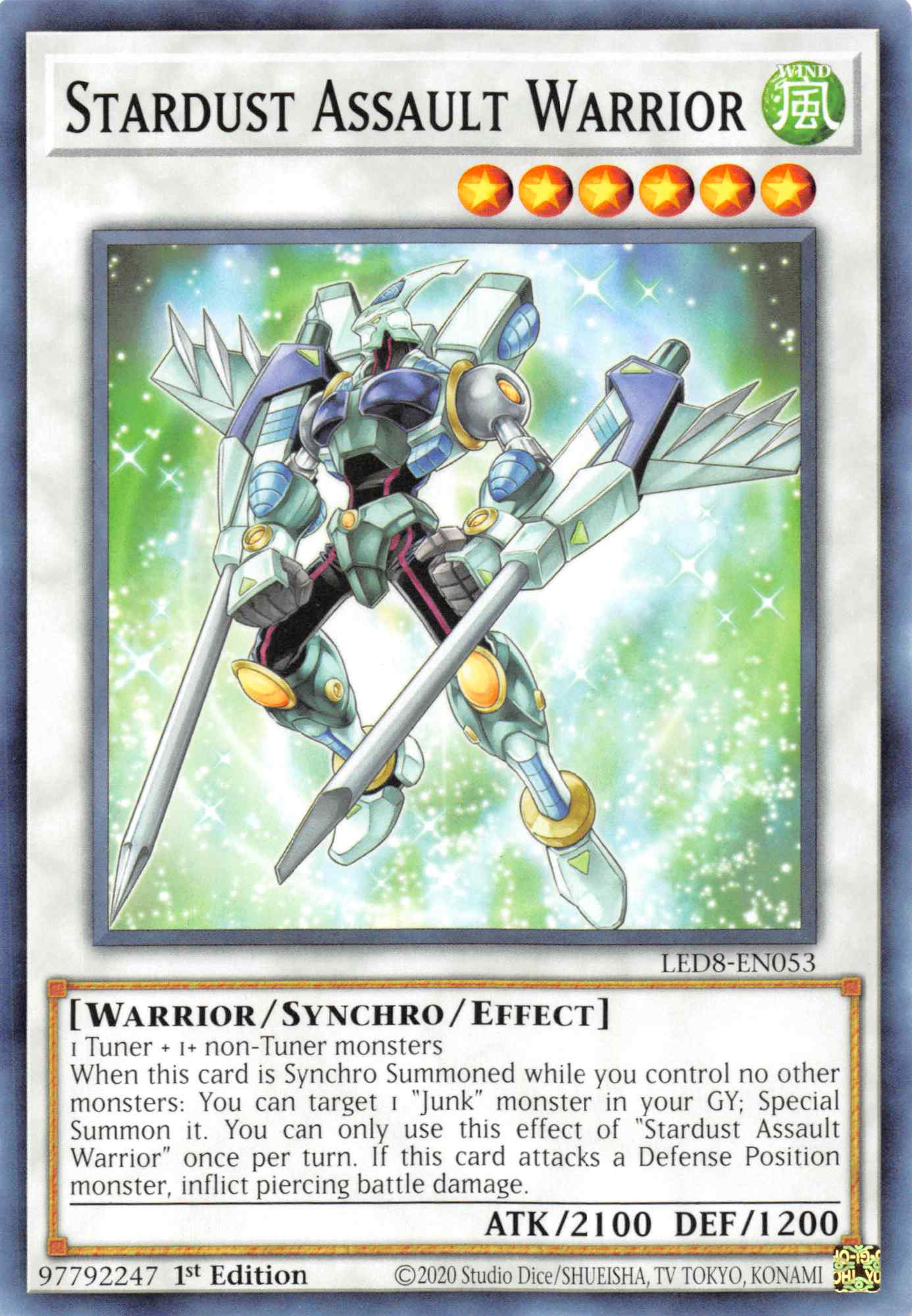 Stardust Assault Warrior [LED8-EN053] Common | Total Play