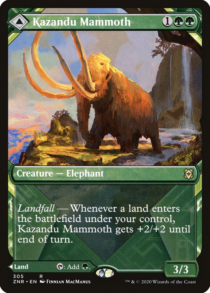 Kazandu Mammoth // Kazandu Valley (Showcase) [Zendikar Rising] | Total Play