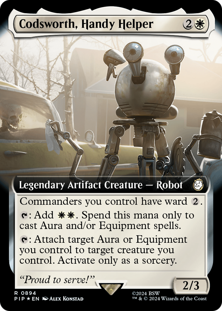 Codsworth, Handy Helper (Extended Art) (Surge Foil) [Fallout] | Total Play