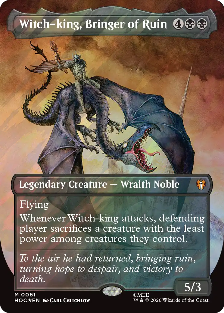 Witch-king, Bringer of Ruin (Borderless) (Surge Foil) [The Hobbit] | Total Play