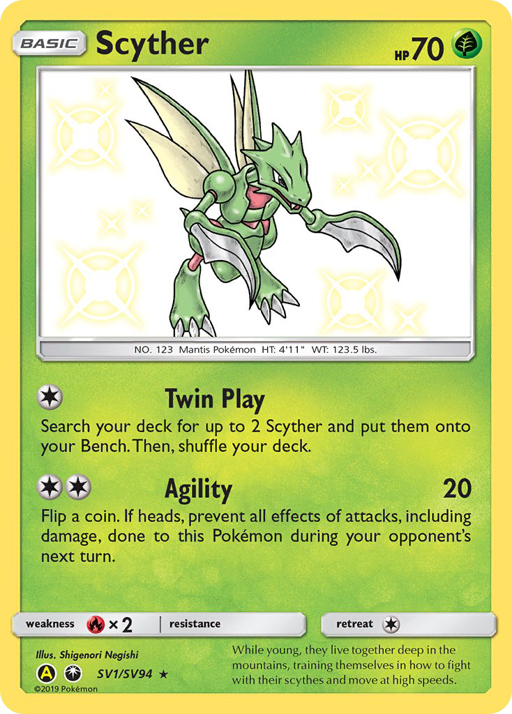 Scyther (SV1/SV94) [Sun & Moon: Hidden Fates - Shiny Vault] | Total Play