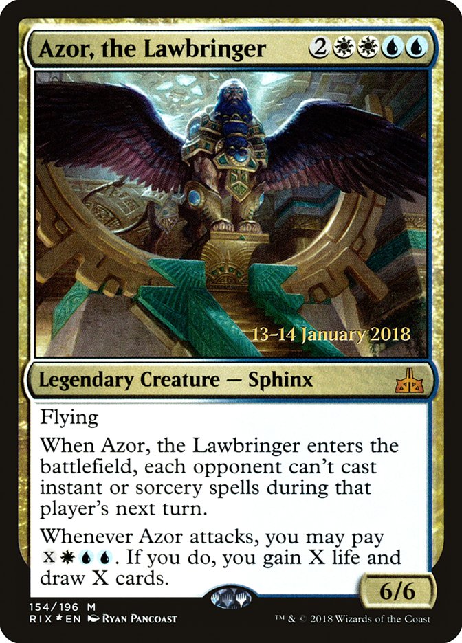Azor, the Lawbringer [Rivals of Ixalan Prerelease Promos] | Total Play