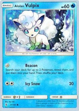 Alolan Vulpix (21/145) (Ice Path FTW - Zachary Bokhari) [World Championships 2017] | Total Play