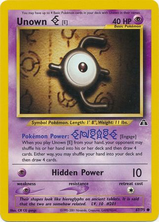 Unown [E] (67/75) [Neo Discovery Unlimited] | Total Play
