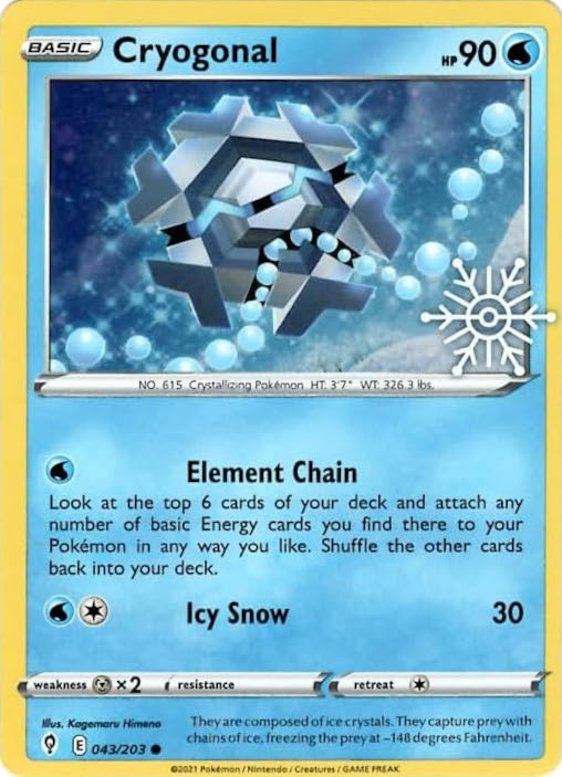 Cryogonal (043/203) (Holiday Calendar) [Sword & Shield: Evolving Skies] | Total Play